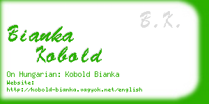 bianka kobold business card